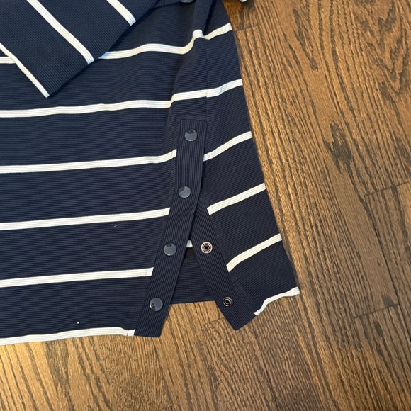 Navy and White Striped Long Sleeve sweater - Picture 2 of 5